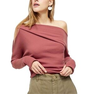 FREE PEOPLE Fuji Thermal Top in Mauve Merlot Pink XS